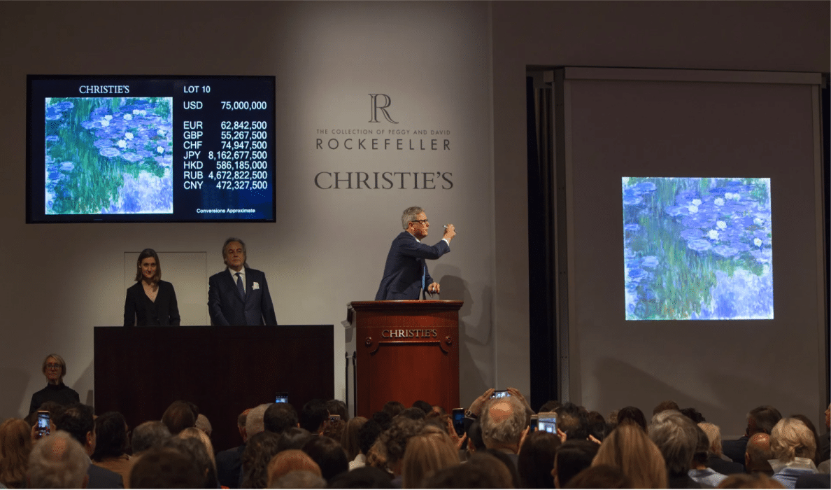 <p>Christie’s is a world-leading art and luxury business. <a href="https://www.christies.com/calendar/">Auctions</a> span more than <a href="https://www.christies.com/departments/index.aspx">80 art and luxury categories</a>, at price points ranging from $200 to over $100 million. Renowned and trusted for its expert live and online auctions, as well as its bespoke private sales, Christie’s offers a full portfolio of <a href="https://www.christies.com/en/services">global services</a> to its clients, including art appraisal, art financing, international real estate and education.</p>
